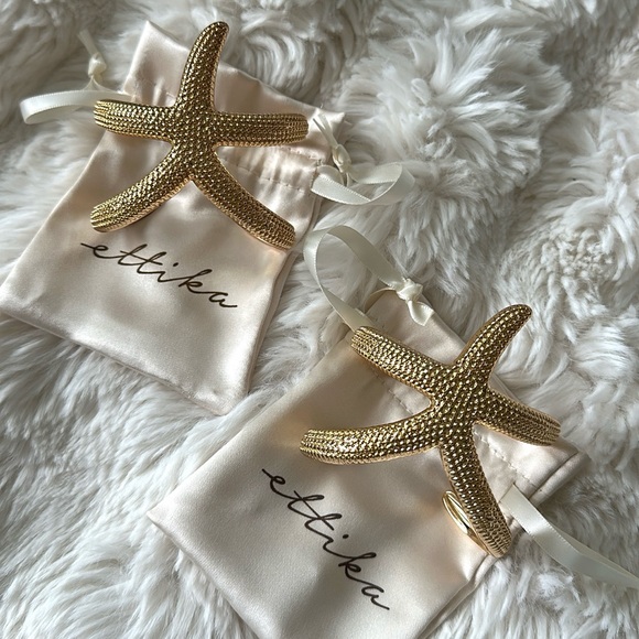 Ettika Gold Starfish Open Cuff Bracelet - Picture 3 of 3